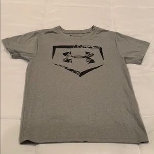 Under Armour gray shirt with black logo